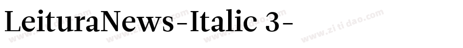 LeituraNews-Italic 3字体转换